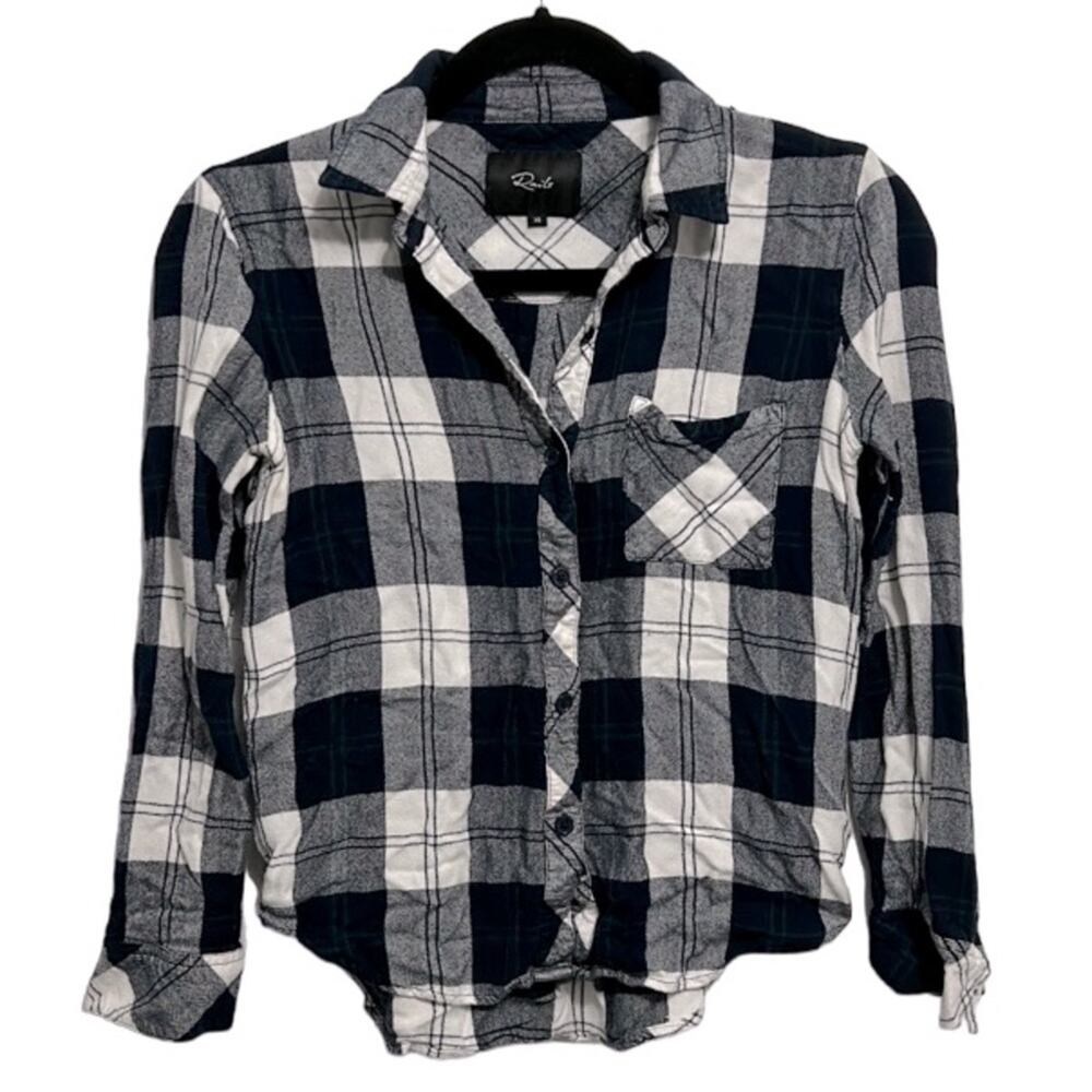 Rails hunter midnight pine flannel button down shirt women’s size xs